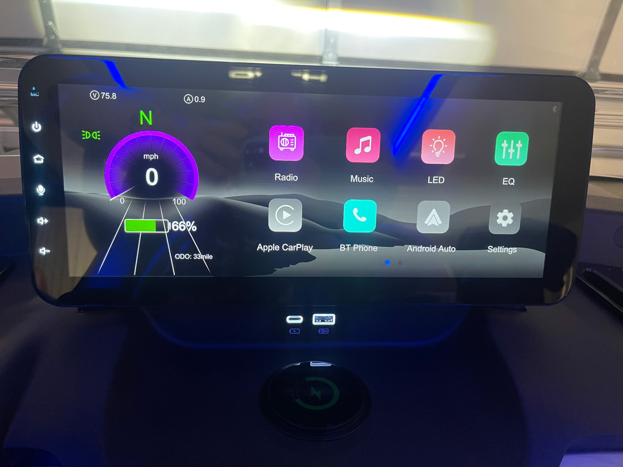 12.3 inch touchscreen display with Apple CarPlay and Android Auto